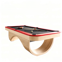 Tables de billard de luxe pour la maison - Surface de billard de qualité supérieure en bois massif, poches en cuir personnalisables