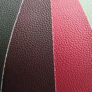 Wholesale Fashion Style Rexine Litchi Lychee Embossed Vegan Synthetic PVC Leather For Handbag