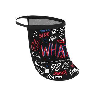 Gorro de protección solar con estampado de letras y cortina, máscara facial de seda helada para ciclismo al aire libre, cubrecuello para hombre - Product Image 5