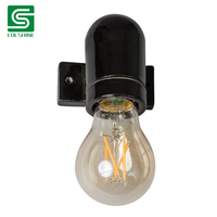 Douille de lampe E27 compacte en porcelaine avec prise, design élégant, base luminaire 4A 250V pour intérieurs contemporains