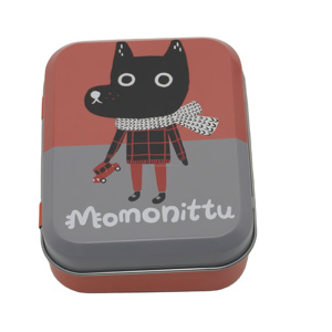 OEM Tùy Chỉnh Thiết Kế Động Vật In Kim Loại Hộp Hộp Túi Với Bản Lề Top Bìa Nhiều Màu <span class=keywords><strong>Mini</strong></span> Xách Tay Hộp Chơi Thẻ Hộp Cho Trẻ Em - Product Image 1