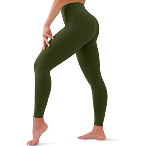 Leggings taille haute pour femmes, pour yoga, gym, entraînement, course à pied, vêtements de sport, fournisseur en gros OEM avec motif, couleur, logo et taille personnalisés - Product Image 2