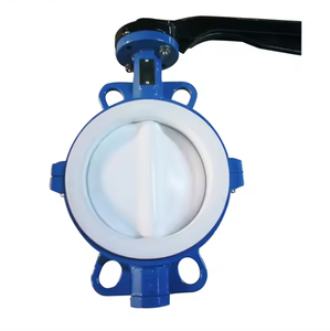 <span class=keywords><strong>DN100</strong></span> PN16 mềm con dấu xử lý Wafer loại bướm van đầy đủ PTFE lót bướm - Product Image 3