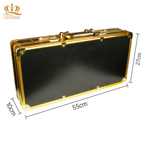 Maletín de Transporte de Alta Calidad para Suministros de Barbería para Estilistas y Barberos Caja de Herramientas de Aluminio Dorado - Product Image 3