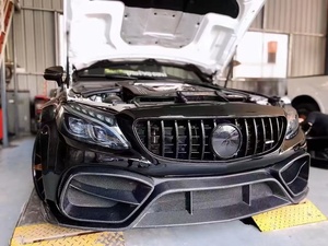 Parachoques Delantero de Fibra de Carbono Estilo IMP Compatible con Mercedes Benz W205 <span class=keywords><strong>AMG</strong></span> C63 <span class=keywords><strong>C63s</strong></span> 2015-2021, Kit de Carrocería para Mejora y Reequipamiento - Product Image 6