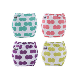 Pantalon de couche pour bébé de couleur bonbon Couverture imperméable réglable douce et respirante pour la fixation de couche lavable - Product Image 3