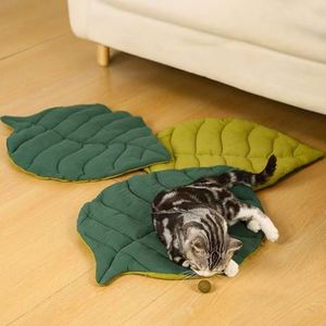 Pet Cushion Luxury Modern Solid Cartoon Anti-Slip Washable Eco-Friendly Leaf-Shaped Dog & <b>Cat</b> Beds <b>Cage</b> Mats Removable Cover - Product Image 2