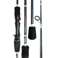 Canne à pêche TINY LURE PRO 1,5 m en fibre de carbone composite, 2 brins, ultra légère, pour la pêche au lancer en lac, rivière et eau salée