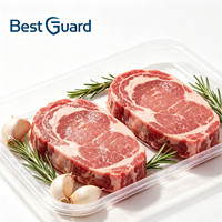 Barquette alimentaire jetable en polystyrène expansé (Styrofoam) pour viande, idéale pour l'emballage de bœuf cru, de steak et de viande fraîche
