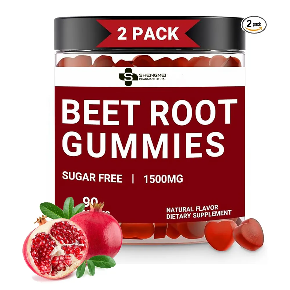 OEM Private label Beet Root Powder Gummy with Fresh Pomegranate Juice for Stamina Booster Organic Beet Root Juice Gummies