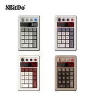 Numpad Mekanik 8Bitdo Retro 18 Baru untuk Windows/Android, Mendukung BT 2.4G dan Tipe C, Dilengkapi Kalkulator