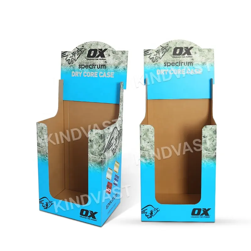 Stackable Cardboard Market Tray Paper Corrugated Display Box Sams POD Candy Snack Food PDQ Display
