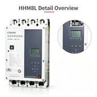 Disjoncteur intelligent en boîtier moulé HHM8L IoT avec protection contre les courants résiduels, RS485 Modbus-RTU, 400V 50Hz