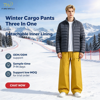 Pantalon cargo unisexe d'hiver trois-en-un avec doublure intérieure amovible coupe-vent et hydrofuge pour la randonnée et le ski – Vente en gros