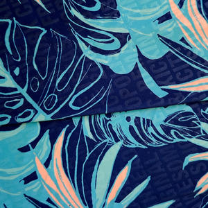 Tissu <span class=keywords><strong>jersey</strong></span> en polyester et élasthanne imprimé et gaufré, respirant, à séchage rapide, extensible, personnalisé en usine, pour robe <span class=keywords><strong>de</strong></span> yoga - Product Image 2