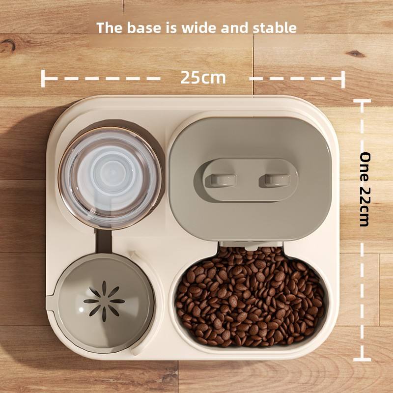 2-in-1 Automatic Pet Bowl Basin Eco-Friendly Solid Plastic Cat Feeder Water Dispenser - Fuzhou Yixua