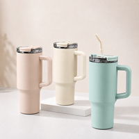Gobelet isotherme en acier inoxydable 316 avec paille, grande capacité, compatible voiture, étanche à la glace, design moderne et minimaliste