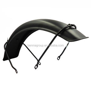 Guardabarros Delantero Universal para Motocicleta Cafe Racer Negro/Cromado para Ruedas Delanteras de 16, 17 y 18 Pulgadas - Product Image 6