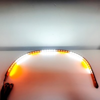 Kingshow-luces LED de circulación diurna para coches, camiones y SUV, color ámbar y blanco