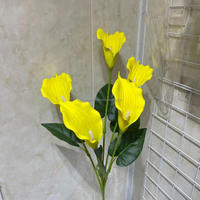 Fleurs en soie Offre Spéciale 5 têtes Calla Lily fleurs artificielles mariage Bouquet de fleurs décoratives pour la décoration d'événement de jardin
