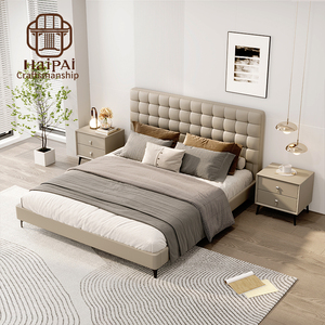 <span class=keywords><strong>Cama</strong></span> Moderna <span class=keywords><strong>Minimalista</strong></span> con Tapicería de Cuero Genuino o Tela, Estructura de Madera Maciza con Función de Almacenamiento, <span class=keywords><strong>Base</strong></span> de <span class=keywords><strong>Cama</strong></span> de Lujo - Product Image 5