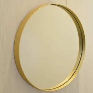 Aluminium Omlijst Gold Ronde Grote Spiegel Luxe Decoratieve Muur Spiegels Voor Home Decor Slaapkamer