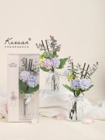 50ml ensemble de diffuseur de roseau personnalisé parfum de maison durable fleurs sèches décoratives pour hôtels chambres cadeaux de parfum en verre de la Saint-Valentin