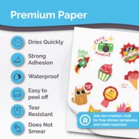 Feuilles adhésives imprimables en vinyle jet d'encre A4 brillant pour imprimante transparente mate, imperméables, autocollants personnalisés, papier pour autocollants