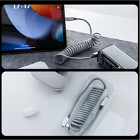 Cable de Carga Magnético Enrollado de 100W USB-C para Tesla Model 3/Y/S/X y Cybertruck