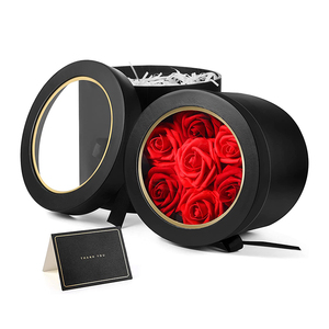 Luxury Custom Cardboard Round Cylinder Wedding Mothers Day Box Flower Nesting Gift Paper Boxes Packaging