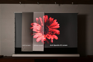Écran <span class=keywords><strong>de</strong></span> <span class=keywords><strong>projection</strong></span> motorisé SCREEN PRO Anti Laser Speckle 3C gris, écran 3D Ultra HD ALR, montage mural/<span class=keywords><strong>plafond</strong></span>, tensionnement par languettes - Product Image 2