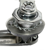 Serrure de coffret de commutation électrique haute tension industrielle, poignée pivotante en acier inoxydable IP65, 2 pôles, anti-poussière et anti-rouille