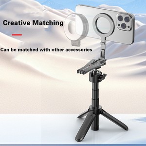 Producto caliente N52 Trípode de teléfono de bolsillo magnético fuerte Plegable <span class=keywords><strong>para</strong></span> <span class=keywords><strong>iPhone</strong></span> Mini Soporte de escritorio <span class=keywords><strong>para</strong></span> teléfono Vlog Selfie Stick <span class=keywords><strong>para</strong></span> viajes - Product Image 5