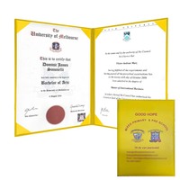 Porte-documents en cuir PU horizontal vertical A4 pour diplôme de graduation