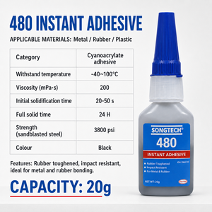 Adhesivo <span class=keywords><strong>de</strong></span> <span class=keywords><strong>Cianoacrilato</strong></span> Industrial SONGTECH Directo <span class=keywords><strong>de</strong></span> Fábrica, Alternativa a Loctite 401 406 460 480 495 496, Pegamento CA <span class=keywords><strong>de</strong></span> Curado Rápido - Product Image 6