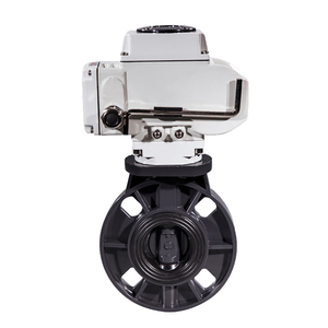 Válvula de Mariposa Motorizada Eléctrica Modulante COVNA Tipo Brida DC 12V, Válvula de Mariposa Eléctrica de Plástico CPVC para Agua de Mar - Product Image 6
