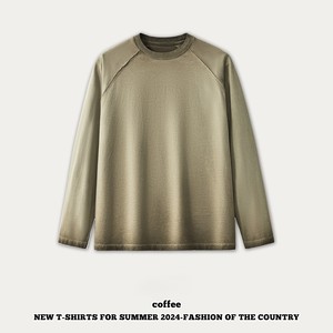 Camiseta de gran tamaño para hombre de la marca Chao, 270g, tejido pesado, estampado de Color sólido, con capucha, aspecto de lavado sucio para hombre mayor europeo - Product Image 4