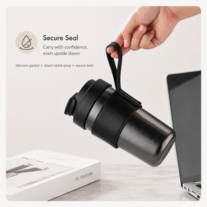 Mug à café en titane à isolation sous vide de qualité supérieure, gobelet de voyage à double paroi portable, tasse anti-fuite - Product Image 2