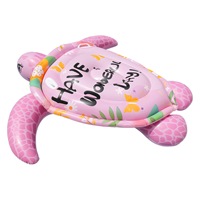 Meilleures ventes : Bouée gonflable en PVC en forme de tortue, épaisseur 0,23 mm, 175 cm x 175 cm, pour piscine et activités aquatiques