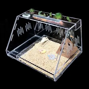 Cage de Reptile en acrylique avec LED, boîte de haute qualité, pour Reptile