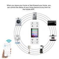 AT2PW 100A Tuya WIFI Din Rail Compteur d'énergie Interrupteur intelligent Télécommande AC 220V 110V Numérique Volt Amp Kwh Facteur de fréquence