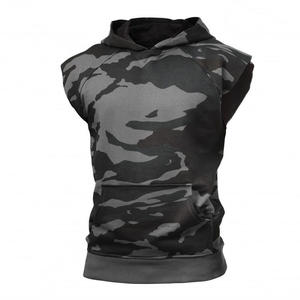 Sudadera sin Mangas con Cremallera y Logotipo Personalizado, Estilo Urbano, Teñida Lisa, de Poliéster/Algodón, Gruesa, Transpirable, Económica, para Otoño - Product Image 3