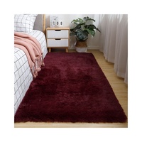 Super Soft 200*300CM Anti-Slip Fluffy Shaggy Rug Carpet Solid Color Thick Style for Bedroom Living Room Machine Made Plush Pile