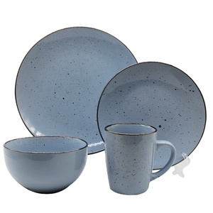 Veweet — <span class=keywords><strong>service</strong></span> de <span class=keywords><strong>vaisselle</strong></span> en porcelaine, style anglais, assiette à dîner de luxe, <span class=keywords><strong>vaisselle</strong></span> avec bordure en or 16 pièces - Product Image 1