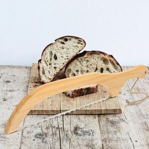 Wooden <b>Bread</b> <b>Knife</b> Stainless Steel Blade 10-11.9 In Bend Resistant Kitchen Tool For Slicing <b>Bread</b> - Product Image 3