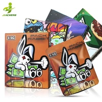Boîtes en papier découpées sur mesure avec impression UV pour biscuits et bonbons, 3,5g, motifs floraux exotiques, et sachets Mylar 3,5g découpés avec boîtes assorties