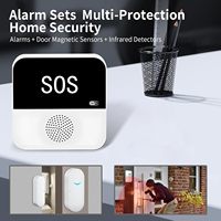 Kit de Démarrage Système d'Alarme de Sécurité WiFi 2026 en Promotion, Alarme Domestique 433 MHz avec Détecteur de Fumée pour Sécurité Domestique ABS, Fonctionne avec l'Application Tuya Smart