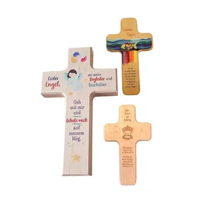 Cruz colgante hecha a mano de madera con grabado láser impreso para el hogar para la decoración de la Oficina y las iglesias - Product Image 1