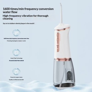 <span class=keywords><strong>Irrigador</strong></span> <span class=keywords><strong>Dental</strong></span> Eléctrico <span class=keywords><strong>con</strong></span> Batería Integrada, Tanque de 400 ml, <span class=keywords><strong>Irrigador</strong></span> Bucal Portátil, <span class=keywords><strong>Limpieza</strong></span> <span class=keywords><strong>Dental</strong></span> en Casa, 1600 Pulsaciones/Min - Product Image 2