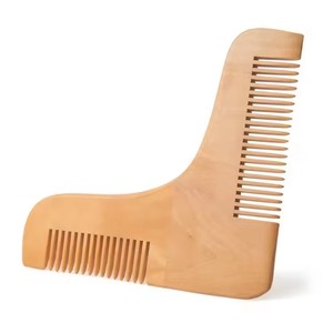 Peigne à cheveux en bois naturel pour hommes, marque privée, usage domestique, pour le modelage de la moustache - Product Image 1